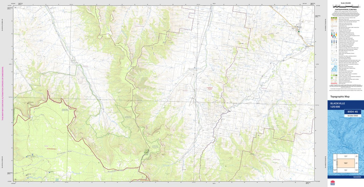 Blackville 8934-4S Map by NSW Government Spatial Services | Avenza Maps