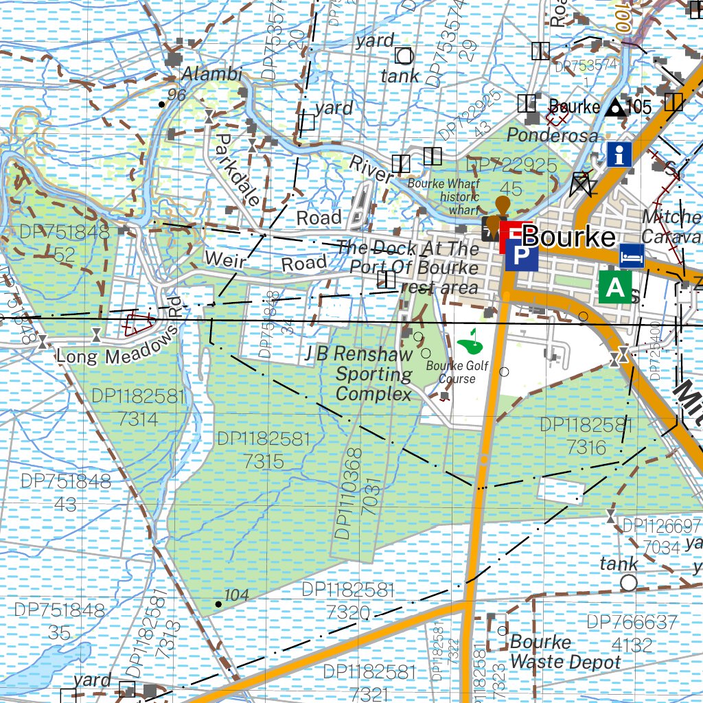 Bourke 8037 Map by NSW Government Spatial Services | Avenza Maps