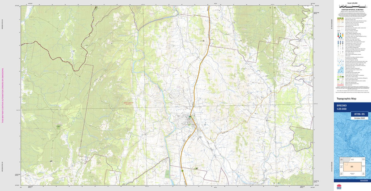 Bredbo 8726-3S Map by NSW Government Spatial Services | Avenza Maps