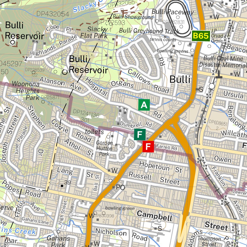 Bulli Map Bulli 9029-2N Map by NSW Government Spatial Services | Avenza Maps
