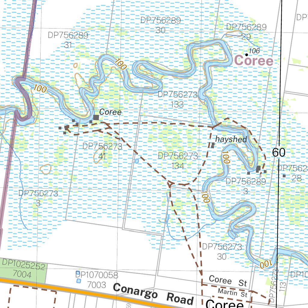 Conargo 7927-S Map by NSW Government Spatial Services | Avenza Maps