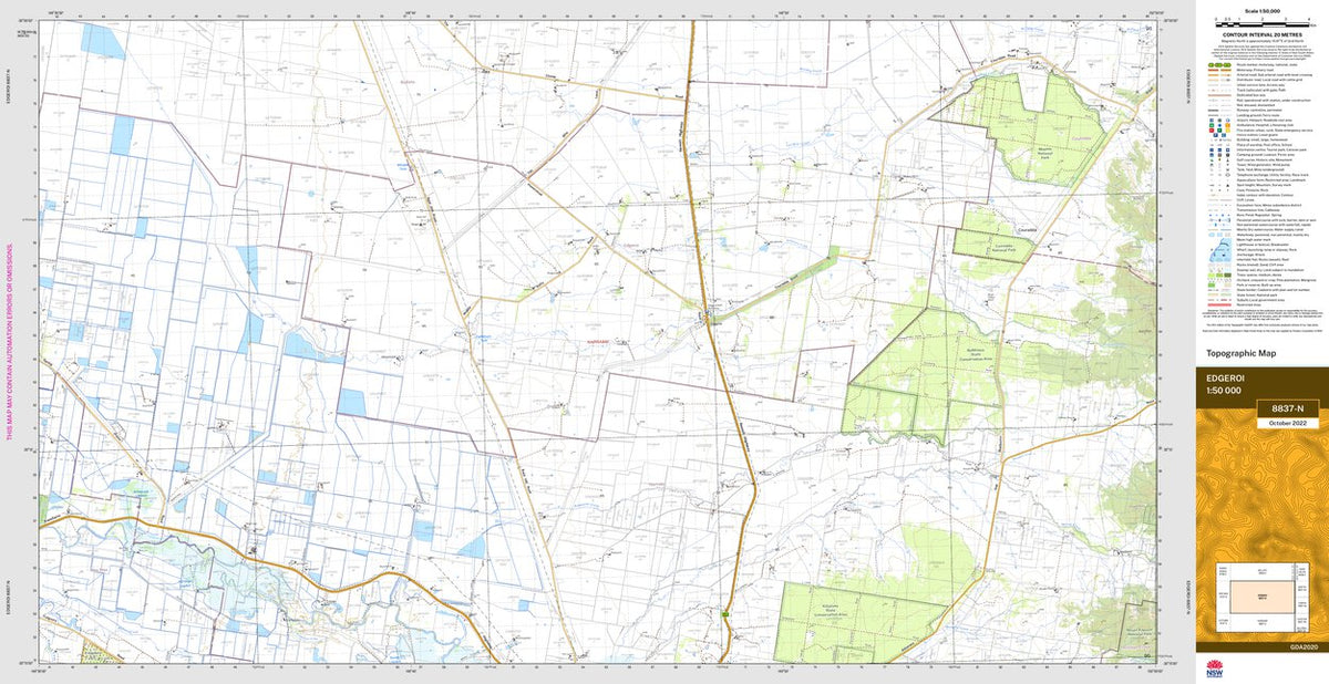 Edgeroi 8837-N Map by NSW Government Spatial Services | Avenza Maps