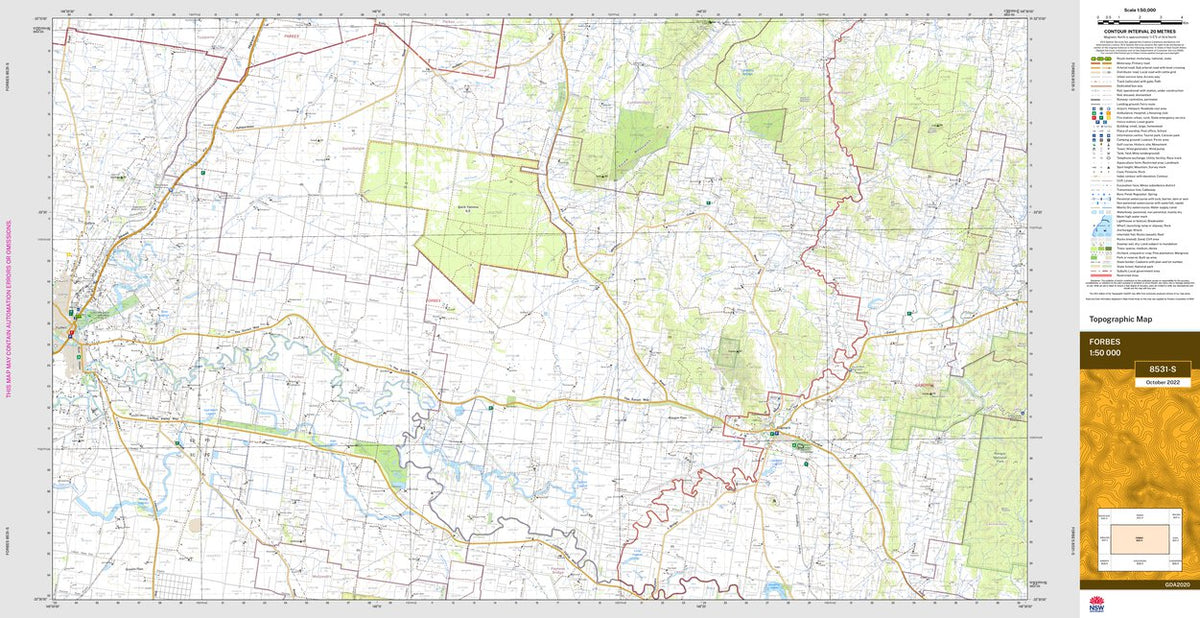 Forbes 8531-S Map by NSW Government Spatial Services | Avenza Maps