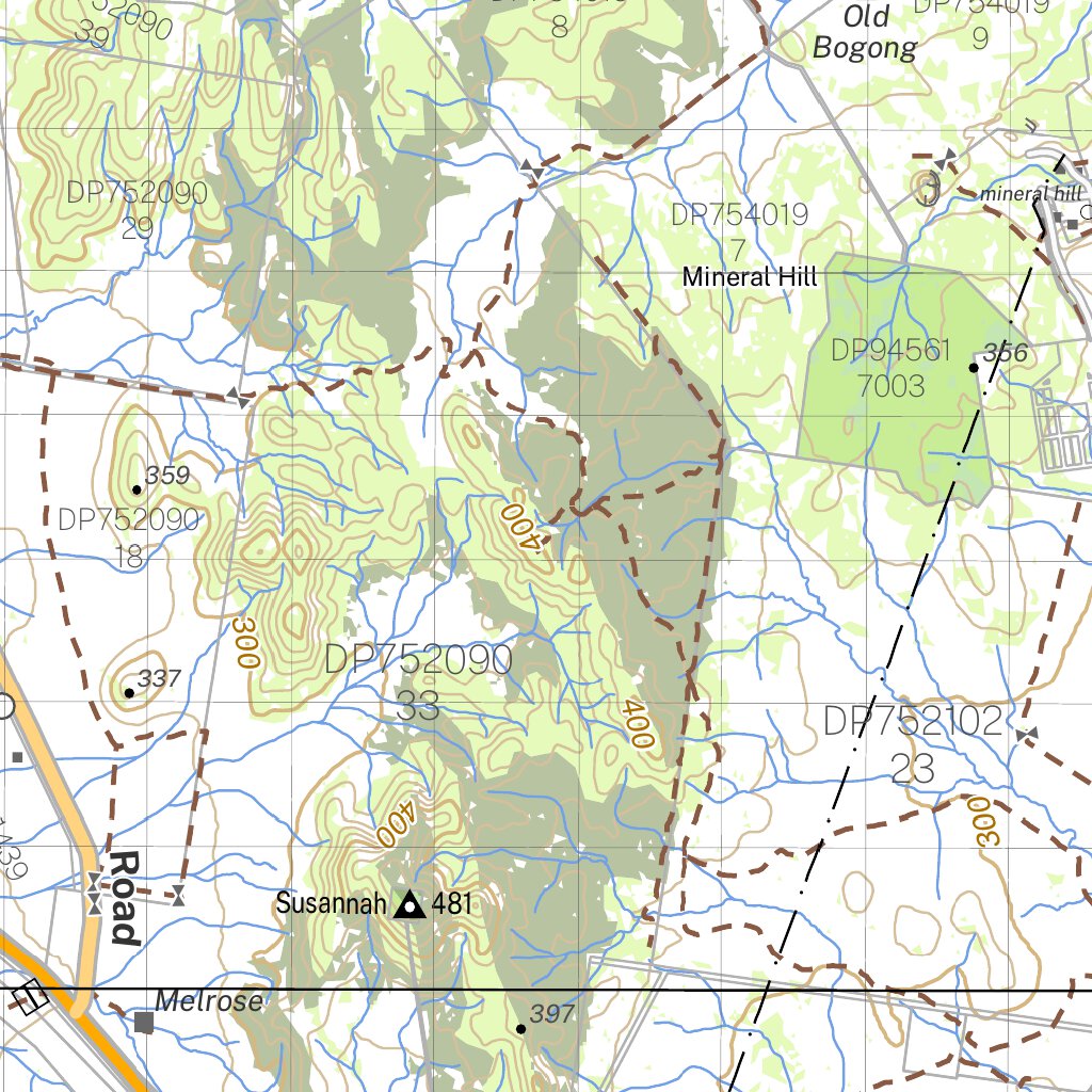 Gindoono 8232 Map by NSW Government Spatial Services | Avenza Maps