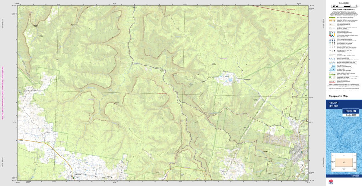 Hill Top 8929-2N Map by NSW Government Spatial Services | Avenza Maps