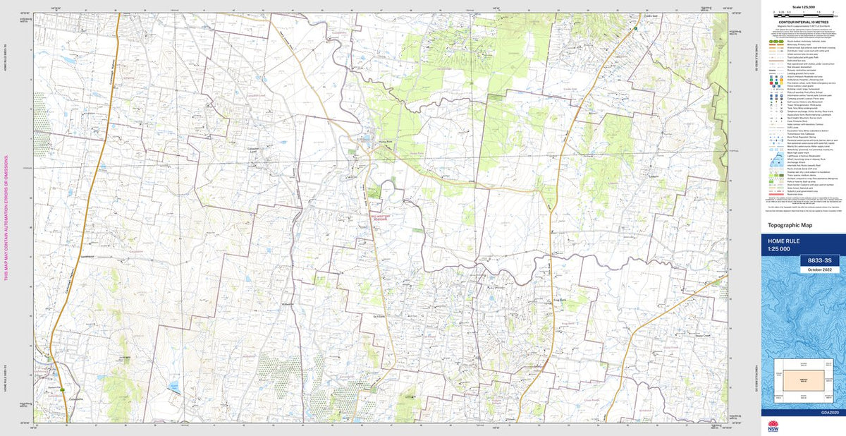 Home Rule 8833-3S Map by NSW Government Spatial Services | Avenza Maps