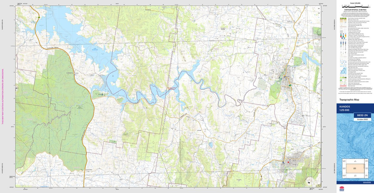 Kandos 8832-2N Map by NSW Government Spatial Services | Avenza Maps