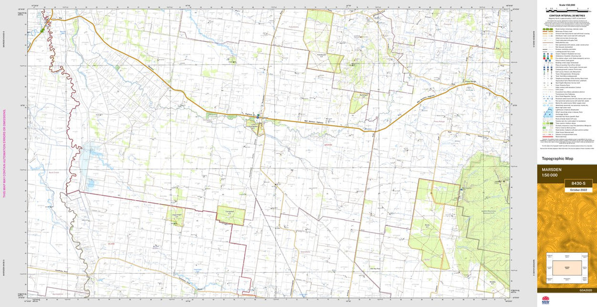 Marsden 8430-S Map by NSW Government Spatial Services | Avenza Maps