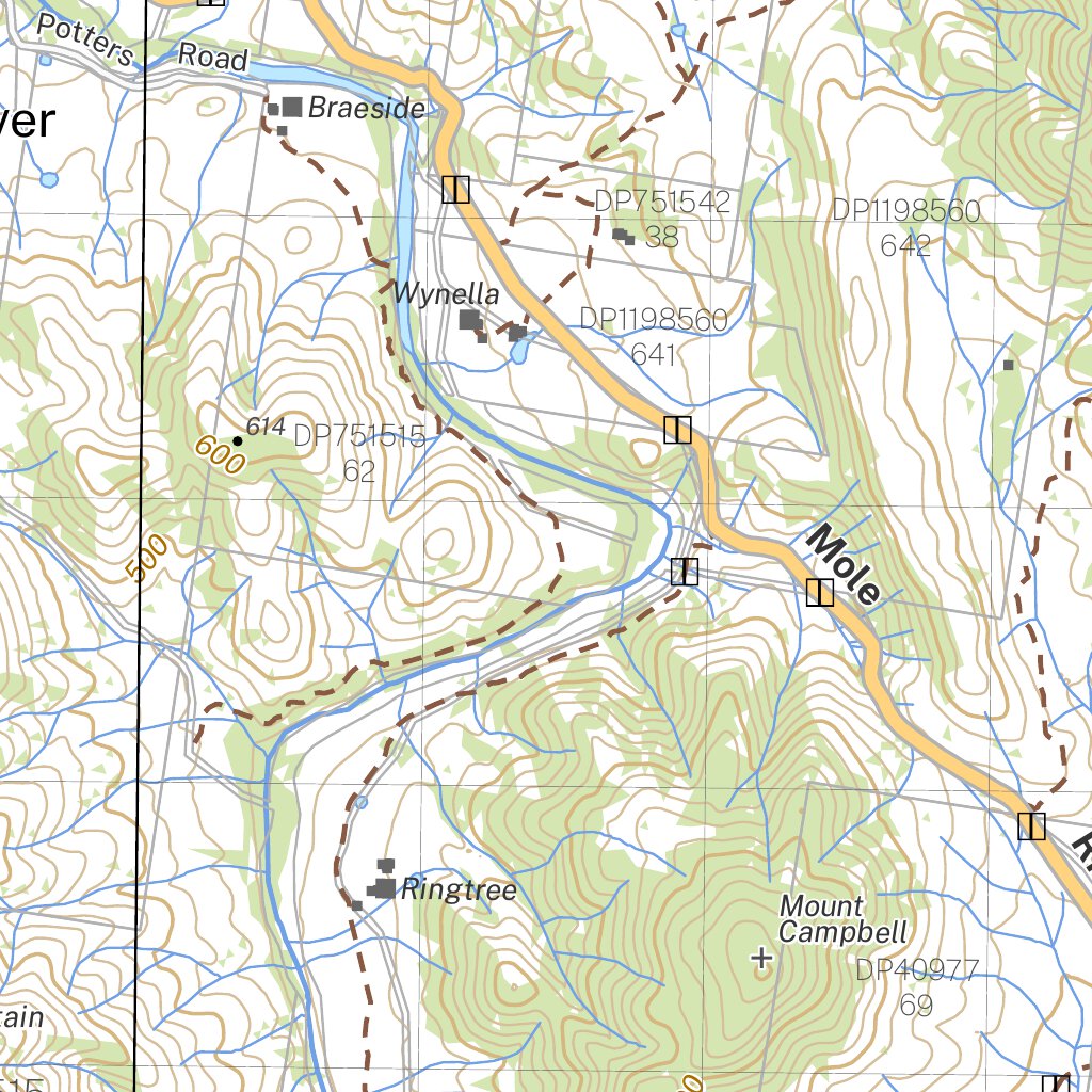 Mole River 9239-N Map by NSW Government Spatial Services | Avenza Maps