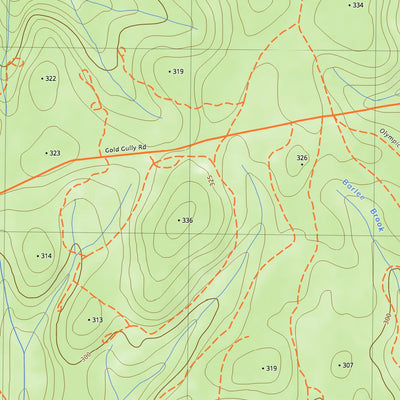 nswtopo 2029-1N CARLOTTA BROOK NORTH digital map