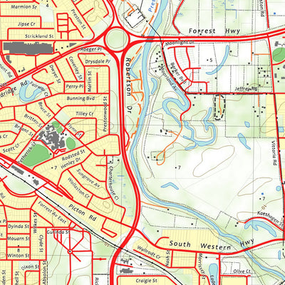 nswtopo 2031-3N BUNBURY NORTH digital map