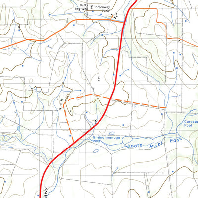 nswtopo 2136-S NEW NORCIA & PIAWANING digital map