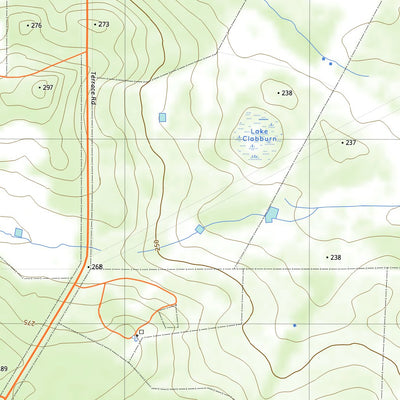 nswtopo 2229-1S LAKE CLABBURN SOUTH digital map