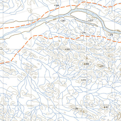 nswtopo 2351-S ASHBURTON DOWNS & SEVEN MILE CREEK digital map