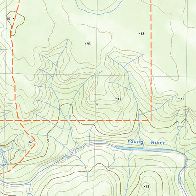 nswtopo 3130-4S YOUNG RIVER SOUTH digital map