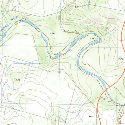 nswtopo 3130-4S YOUNG RIVER SOUTH digital map