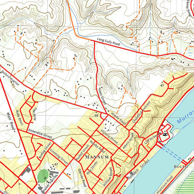 nswtopo 6728-2S MANNUM SOUTH digital map
