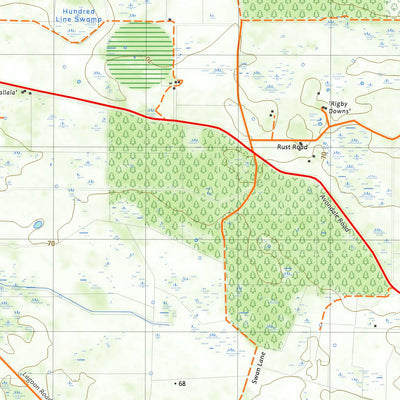 nswtopo 7022-N KALANGADOO & NANGWARRY digital map