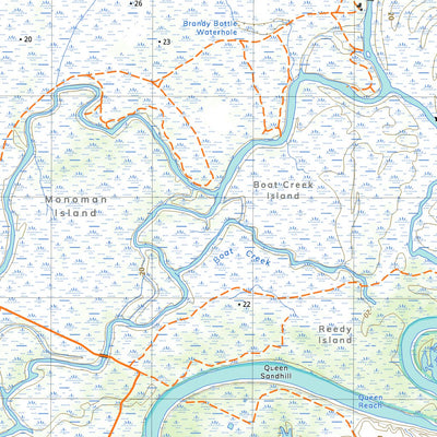 nswtopo 7030-S TIMOR DAM & CHOWILLA digital map