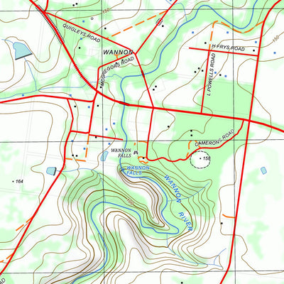 nswtopo 7222-1-S WANNON SOUTH digital map