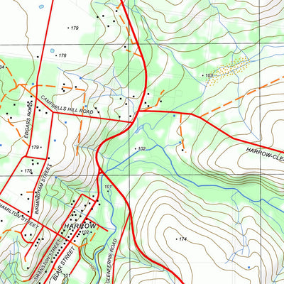nswtopo 7223-4-S HARROW SOUTH digital map