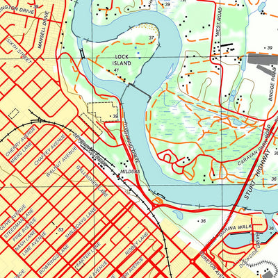 nswtopo 7329-4-S MILDURA WEST SOUTH digital map
