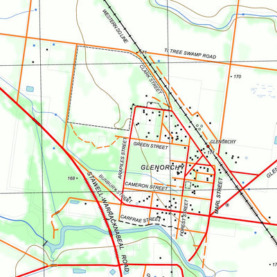 nswtopo 7424-3-S GLENORCHY SOUTH digital map