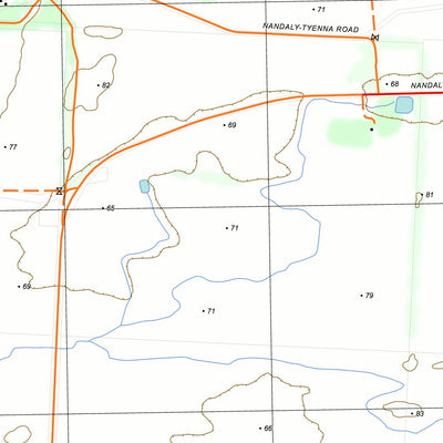 nswtopo 7427-3-N NANDALY NORTH digital map