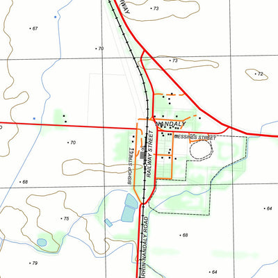 nswtopo 7427-3-N NANDALY NORTH digital map