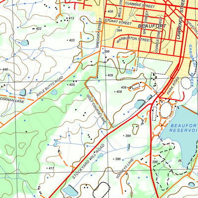 nswtopo 7523-2-S BEAUFORT SOUTH digital map