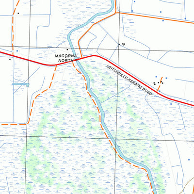 nswtopo 7726-3-N COHUNA NORTH digital map