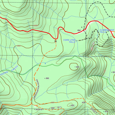 nswtopo 8022-1-N MCMAHONS CREEK NORTH digital map