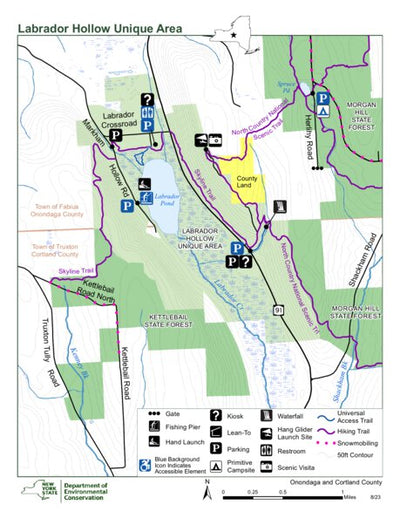 NYSDEC Labrador Hollow Unique Area digital map