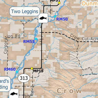 Off The Grid Maps Bighorn River digital map