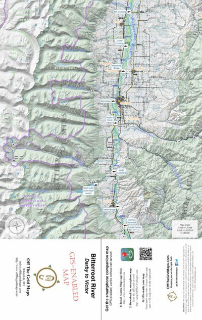 Off The Grid Maps Bitterroot River Darby to Victor digital map