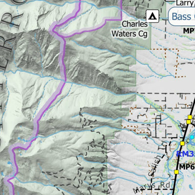 Off The Grid Maps Bitterroot River Victor to Missoula digital map
