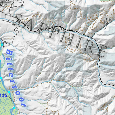 Off The Grid Maps Bitterroot River Victor to Missoula digital map
