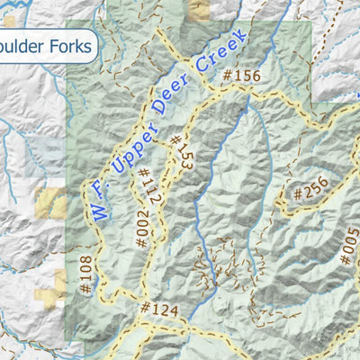 Off The Grid Maps Boulder River digital map