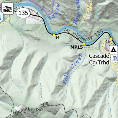 Off The Grid Maps Clark Fork River St Regis to Paradise digital map