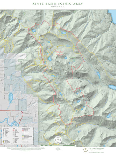 Off The Grid Maps Jewel Basin Scenic Area Montana digital map