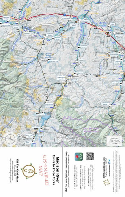 Madison River Ennis to Three Forks Map by Off The Grid Maps