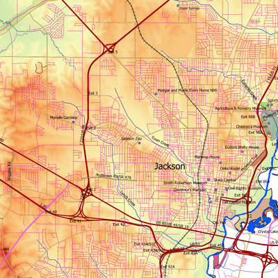 Hinds County, Mississippi (topo) Preview 3