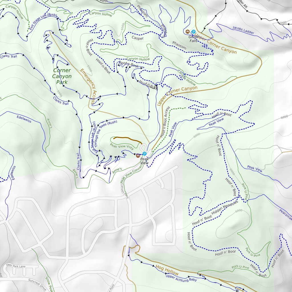 Corner Canyon Trails (Draper) Map by Orbital View, Inc. | Avenza Maps