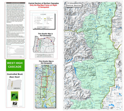 Oregon Department of Fish and Wildlife [119A] West High Cascade - Central digital map