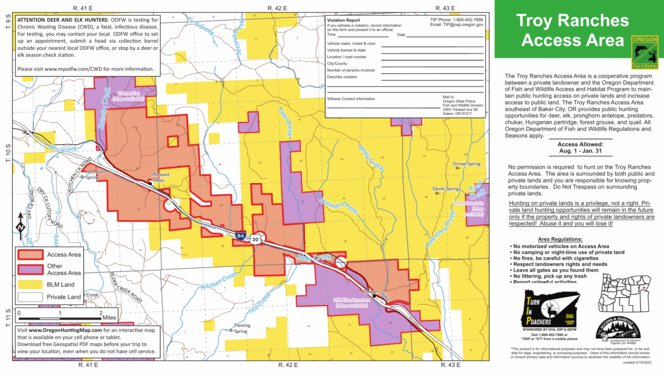 Troy Ranches Map by Oregon Department of Fish and Wildlife | Avenza Maps