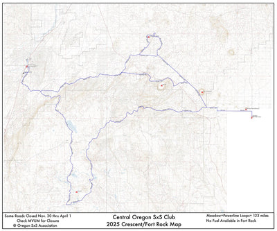 Off-Road Adventure Route Crescent to Fort Rock Loops 2025 Preview 1
