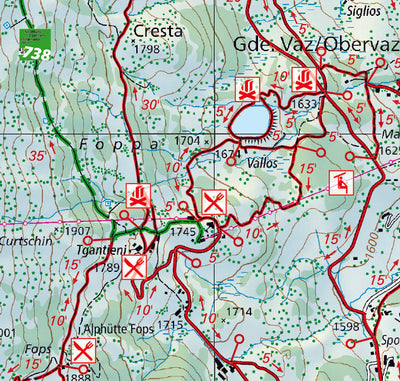 Orell Füssli Kartographie AG Arosa-Lenzerheide, 1:25'000, Hiking Map digital map