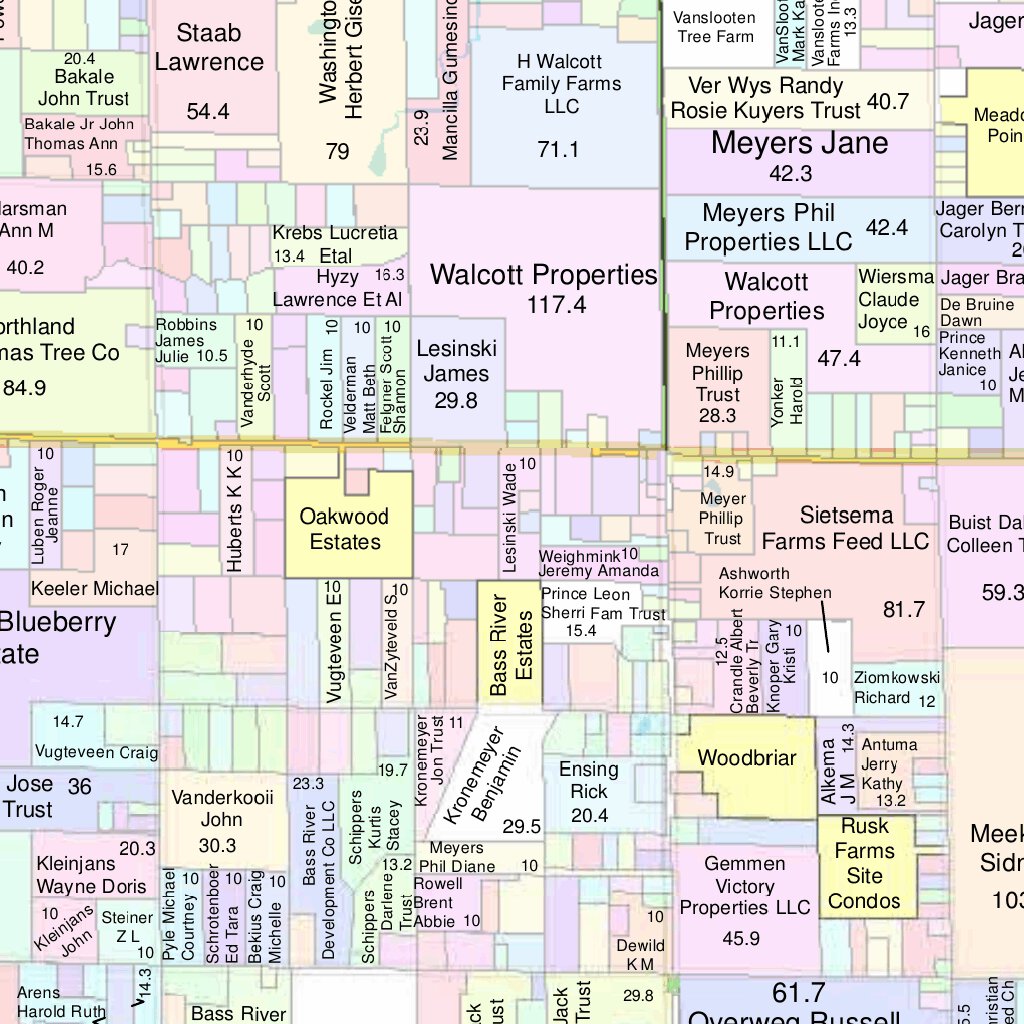 Ottawa County Land Atlas (2019) map by Ottawa County Avenza Maps