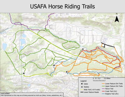 Outdoor Enthusiast U.S. Air Force Academy Equestrian Center Trails digital map