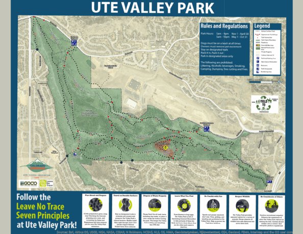 Ute Valley Park Trail Map by Outdoor - Outdoor Enthusiast Ute Valley Park Trail Map Digital Map 34279423344796 
